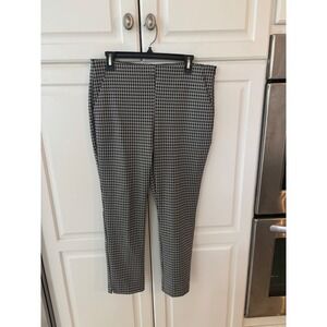 Jennifer Tattanelli Cassini Pull On‎ Houndstooth Print Pants - Made in Italy